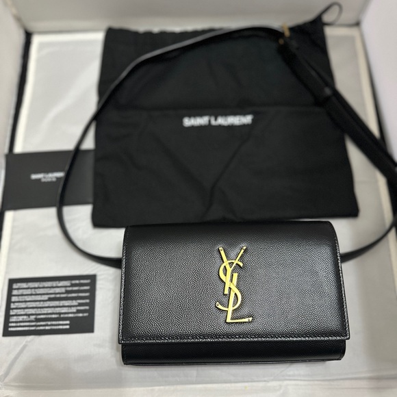 Saint Laurent Kate Belt Bag in Black Grain Leather - Picture 2 of 8
